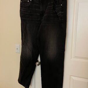 American Eagle women’s jeans size 20 long curvy straight high rise black new nwt
